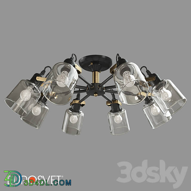 OM Ceiling chandelier in loft style Eurosvet 70111 8 Astor Ceiling lamp 3D Models 3DSKY