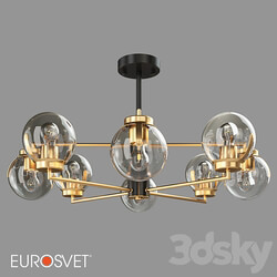 OM Ceiling chandelier in loft style Eurosvet 70118 8 Creek Pendant light 3D Models 3DSKY 