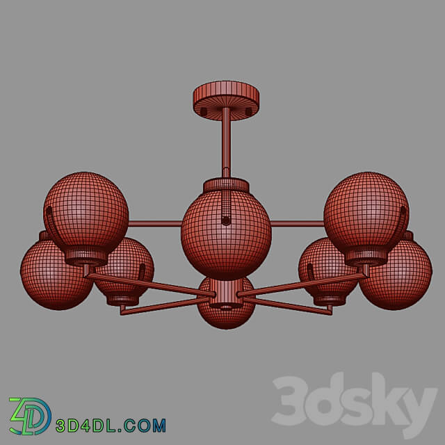 OM Ceiling chandelier in loft style Eurosvet 70118 8 Creek Pendant light 3D Models 3DSKY