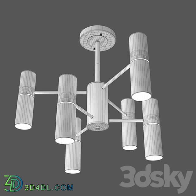 OM Ceiling chandelier in loft style Eurosvet 70125 6 Tesoro Pendant light 3D Models 3DSKY