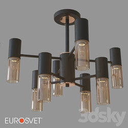 OM Ceiling chandelier in loft style Eurosvet 70125 8 Tesoro Pendant light 3D Models 3DSKY 