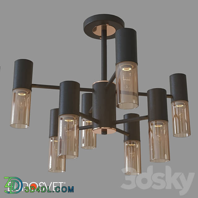 OM Ceiling chandelier in loft style Eurosvet 70125 8 Tesoro Pendant light 3D Models 3DSKY