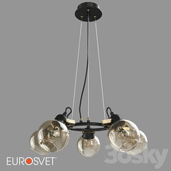 OM Hanging chandelier in loft style Eurosvet 70119 5 Mateo Pendant light 3D Models 3DSKY 