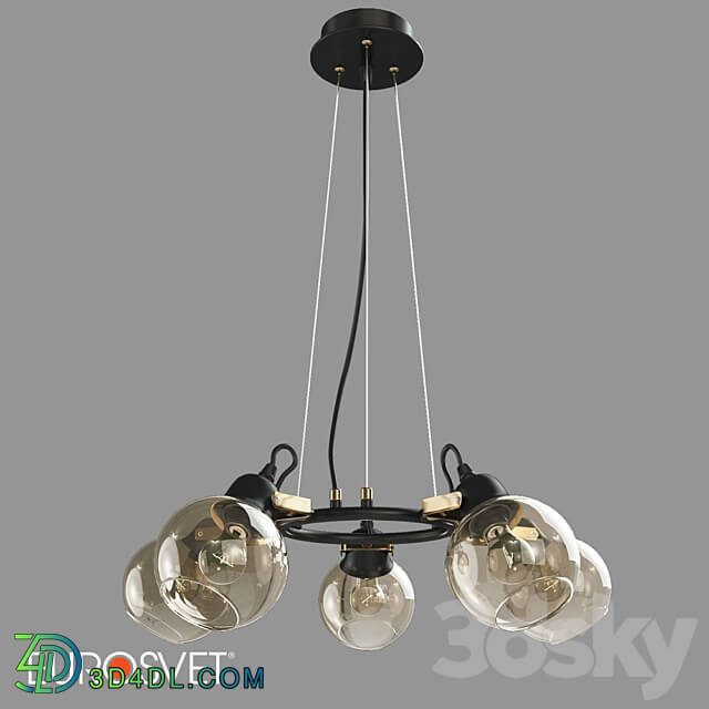 OM Hanging chandelier in loft style Eurosvet 70119 5 Mateo Pendant light 3D Models 3DSKY
