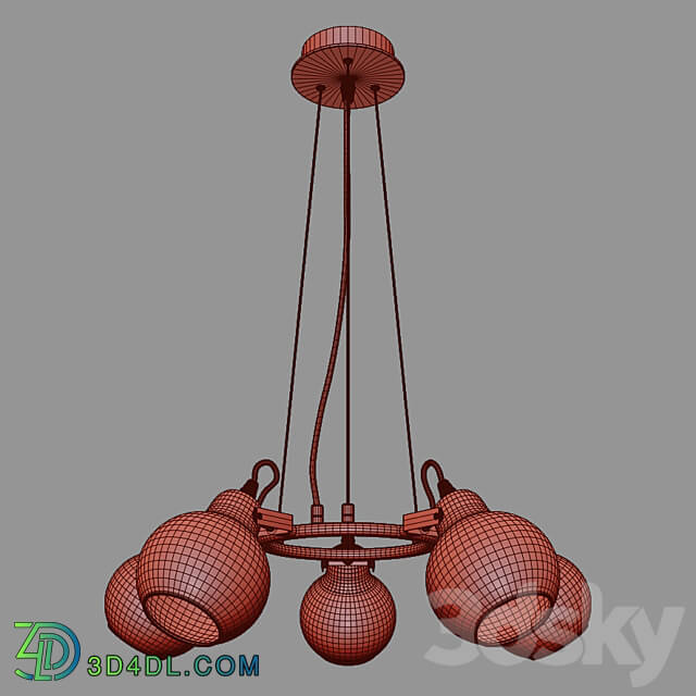 OM Hanging chandelier in loft style Eurosvet 70119 5 Mateo Pendant light 3D Models 3DSKY