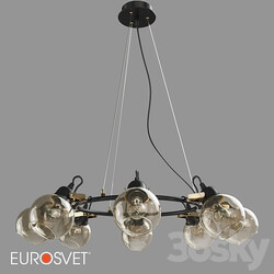 OM Hanging chandelier in loft style Eurosvet 70119 8 Mateo Pendant light 3D Models 3DSKY 