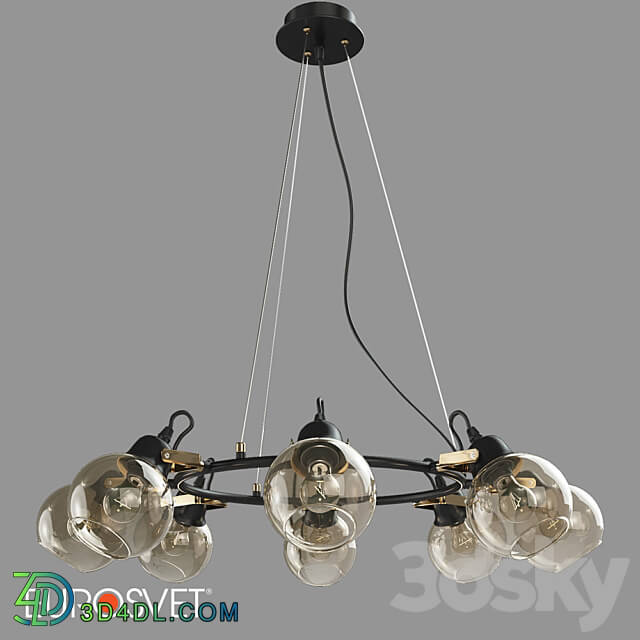 OM Hanging chandelier in loft style Eurosvet 70119 8 Mateo Pendant light 3D Models 3DSKY