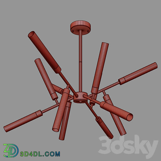 OM Ceiling chandelier in loft style Eurosvet 70120 and 70120 12 Alvin Pendant light 3D Models 3DSKY