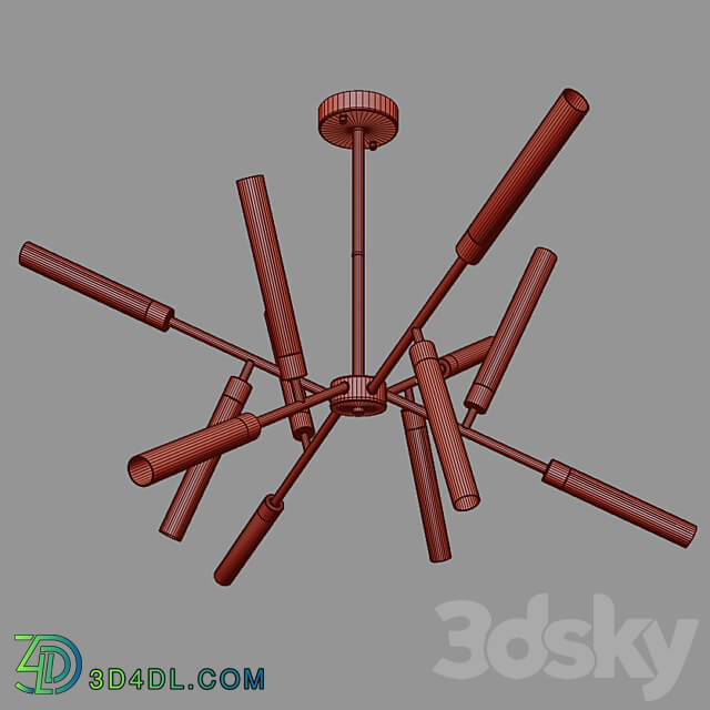 OM Ceiling chandelier in loft style Eurosvet 70120 and 70120 12 Alvin Pendant light 3D Models 3DSKY