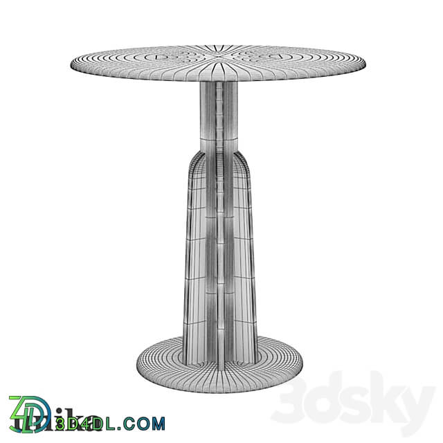 Round dining table Kaktus Black 3D Models 3DSKY