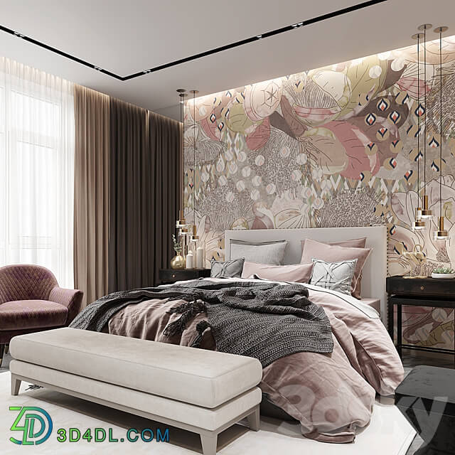 Designer wallpaper PATTERN FLOWER pack 1 3D Models 3DSKY