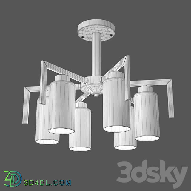 OM Ceiling chandelier in loft style Eurosvet 70126 6 Palio Pendant light 3D Models