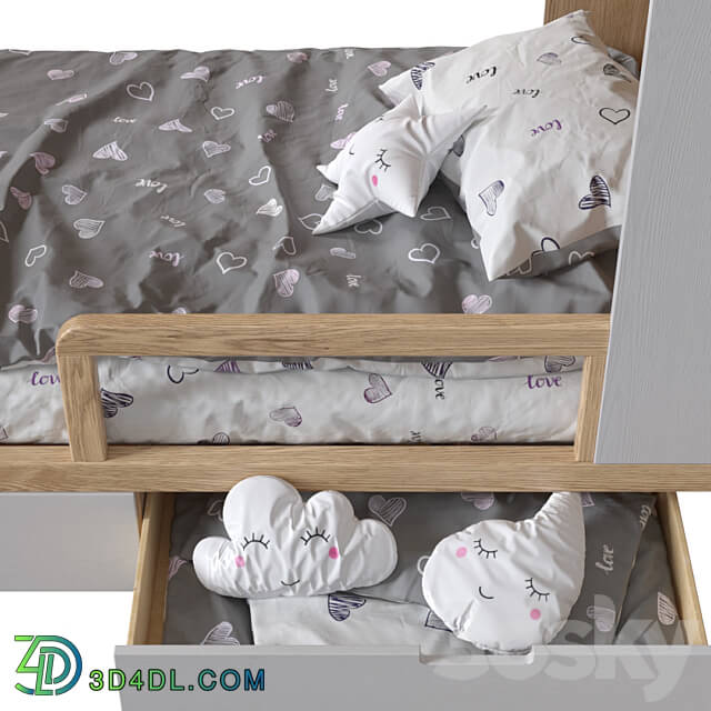 Bunk bed Di di with a chest of drawers from the manufacturer mimirooms.ru 3D Models
