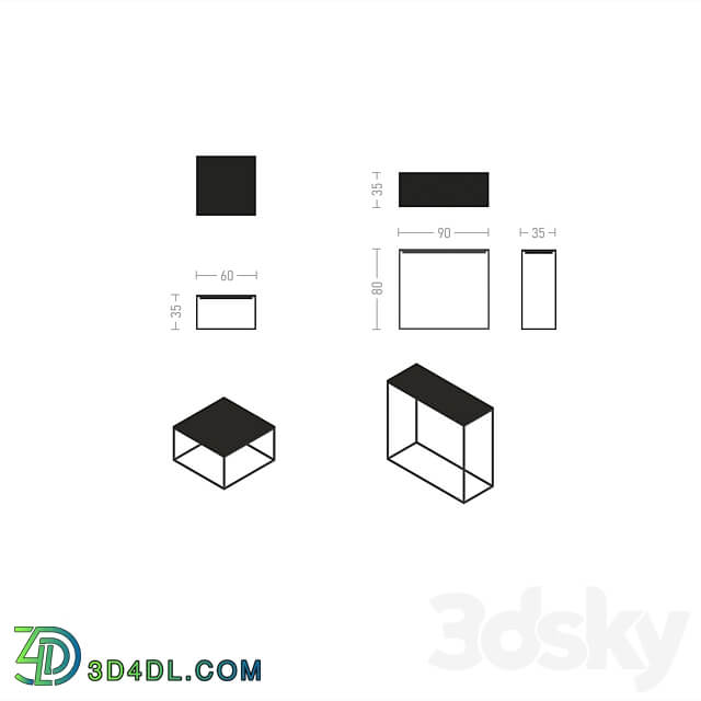 BLOCK COFFEE TABLE SERIES 3D Models 3DSKY