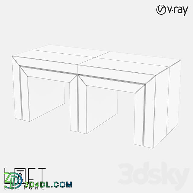 LoftDesigne Coffee Table Set 3D Models 3DSKY