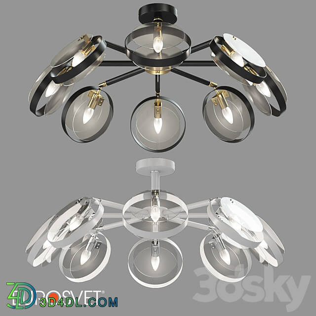 OM Ceiling lamp in loft style Eurosvet 70121 8 Gallo Ceiling lamp 3D Models 3DSKY