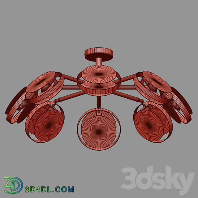 OM Ceiling lamp in loft style Eurosvet 70121 8 Gallo Ceiling lamp 3D Models 3DSKY