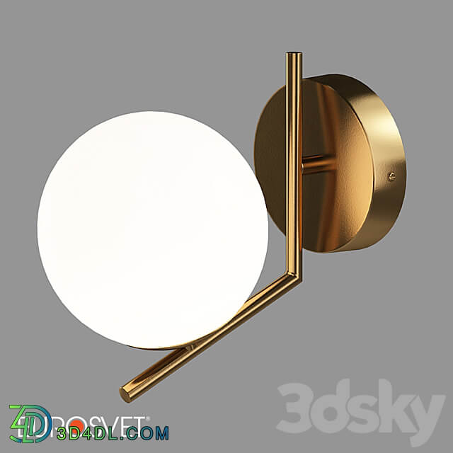 OM Wall lamp with glass shade Eurosvet 70152 1 Frost 3D Models 3DSKY