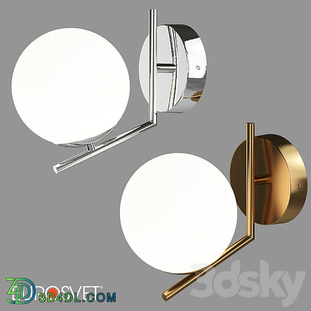 OM Wall lamp with glass shade Eurosvet 70152 1 Frost 3D Models 3DSKY