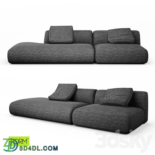 Stone sofa 3 3D Models 3DSKY