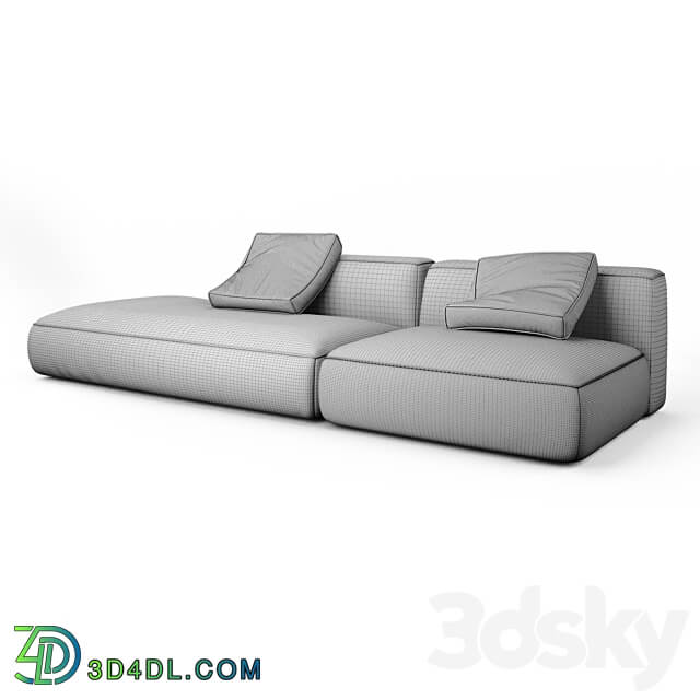 Stone sofa 3 3D Models 3DSKY