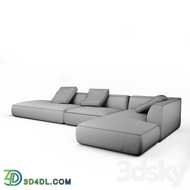 Stone sofa 4 3D Models 3DSKY