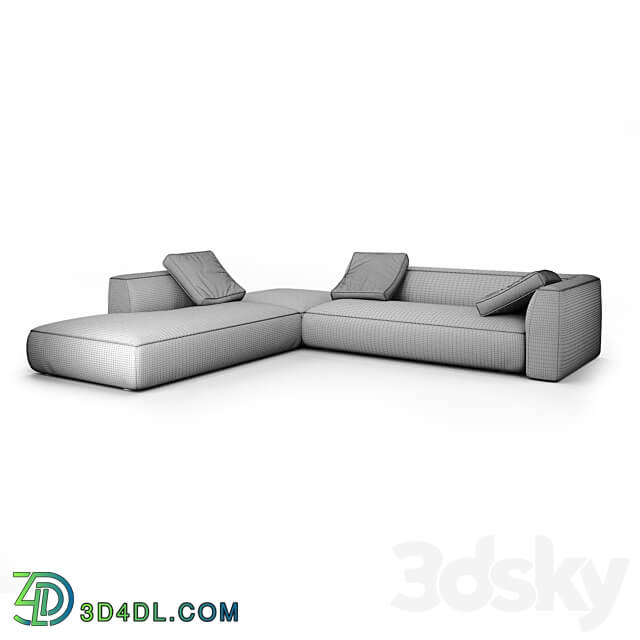 Stone sofa 5 3D Models 3DSKY