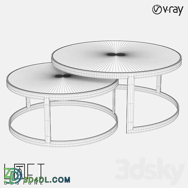 Coffee table set LoftDesigne 6965 model 3D Models 3DSKY