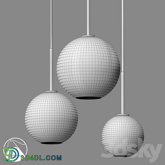 LampsShop.ru PDL2071 Pendant Silver Orb Pendant light 3D Models 3DSKY