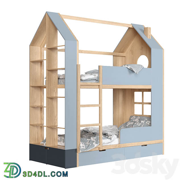 OM Bunk Bed Dee Dee from the manufacturer Mimirooms 3D Models 3DSKY