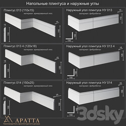 Floor skirting boards and outer corners 013 013 4 014 3D Models 3DSKY 