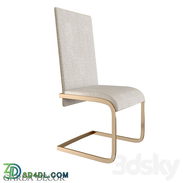 HIGH BACK CHAIR GRAY BEIGE 30C 891 Garda Decor 3D Models 3DSKY