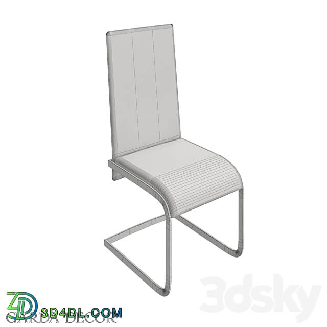 HIGH BACK CHAIR GRAY BEIGE 30C 891 Garda Decor 3D Models 3DSKY