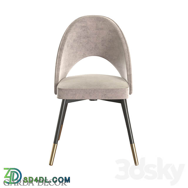 CHAIR VELOR GRAY BEIGE 30C 1228F BG Garda Decor 3D Models 3DSKY