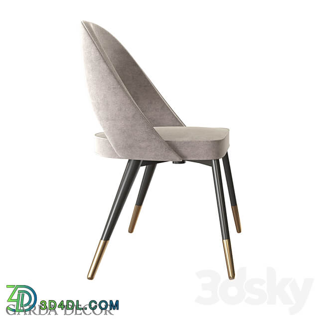 CHAIR VELOR GRAY BEIGE 30C 1228F BG Garda Decor 3D Models 3DSKY