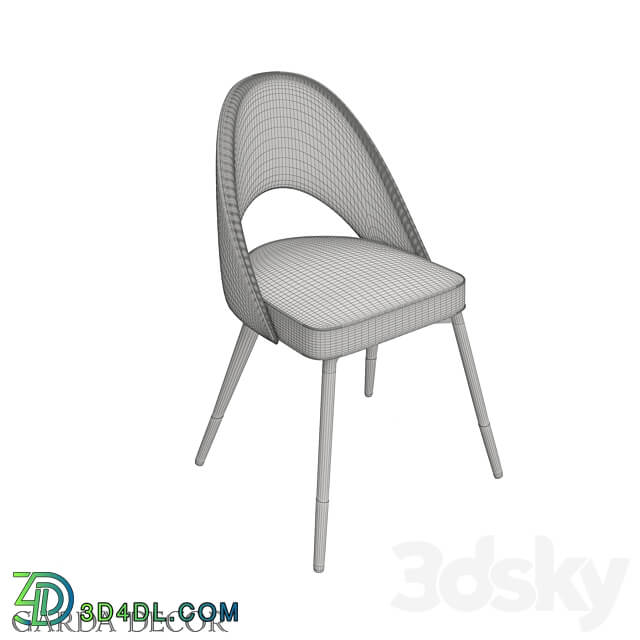 CHAIR VELOR GRAY BEIGE 30C 1228F BG Garda Decor 3D Models 3DSKY