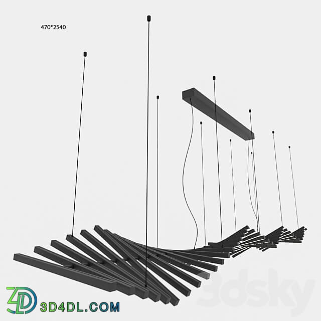 Integrator Volna Rhythm Horizontal Pendant light 3D Models 3DSKY