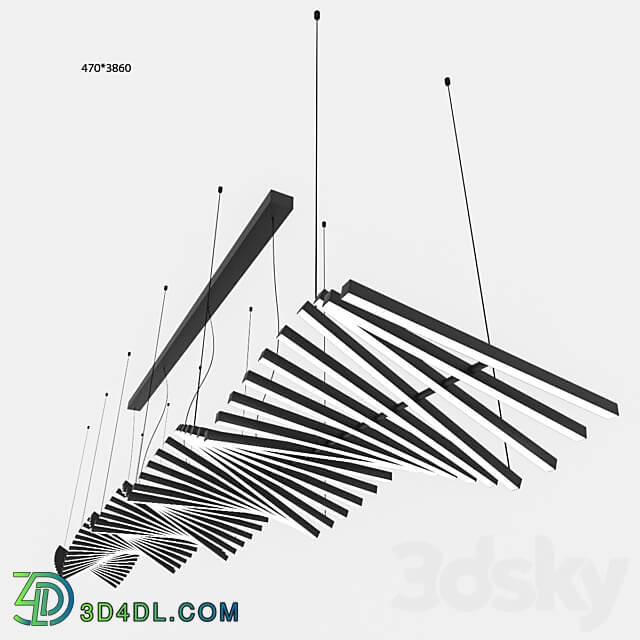 Integrator Volna Rhythm Horizontal Pendant light 3D Models 3DSKY