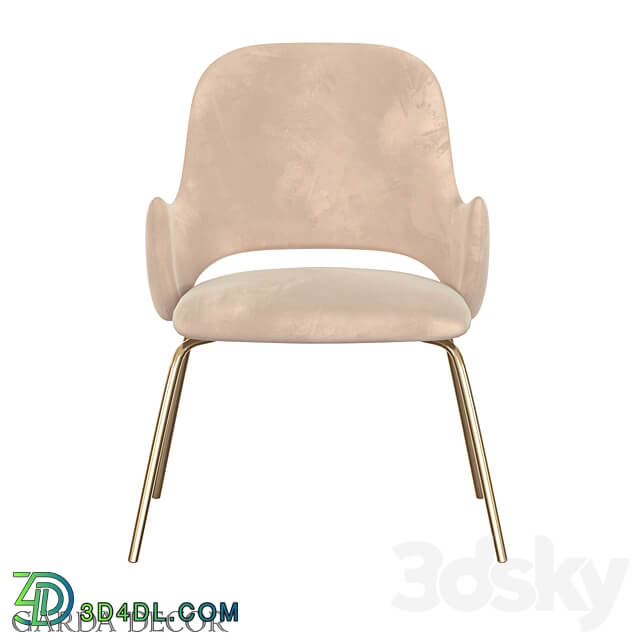 Armchair Velor Gray Beige with Metal Legs 30C 1231 GRB Garda Decor 3D Models 3DSKY