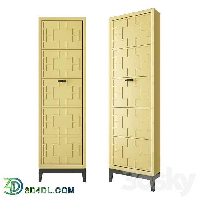 Shoe cabinet СRISTAL 5.1 Wardrobe Display cabinets 3D Models 3DSKY