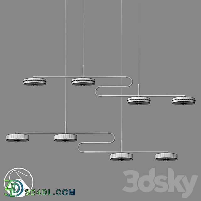 LampsShop.com L1506a Chandelier Light Stick Beveled Pendant light 3D Models 3DSKY