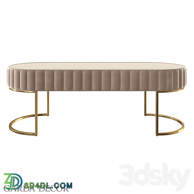 BANQUET VELOR GRAY BEIGE ON METAL FRAME N BH2009 BG BR Garda Decor 3D Models 3DSKY