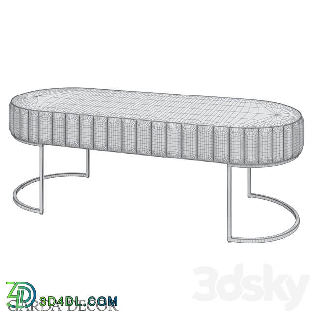 BANQUET VELOR GRAY BEIGE ON METAL FRAME N BH2009 BG BR Garda Decor 3D Models 3DSKY