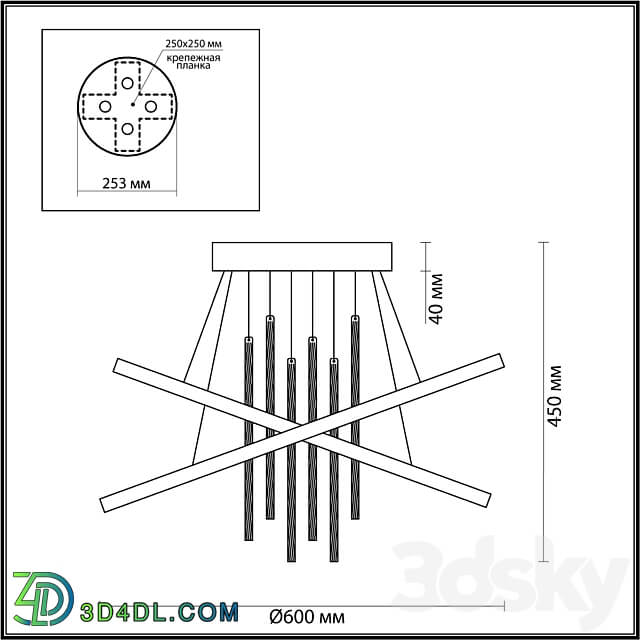 ODEON LIGHT 3901 70CL Pendant light 3D Models 3DSKY