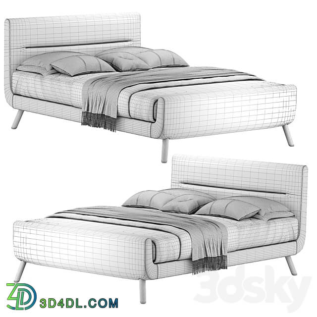 Borneo Blue bed Bed 3D Models 3DSKY