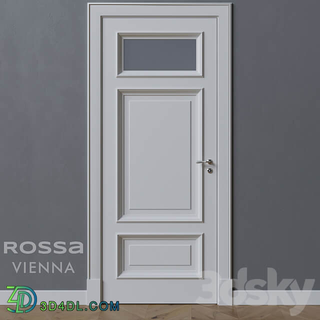 OM Door ROSSA Vienna RD204G with glazing 3D Models 3DSKY