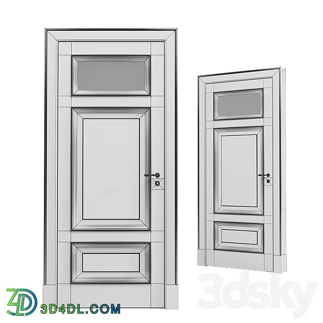 OM Door ROSSA Vienna RD204G with glazing 3D Models 3DSKY