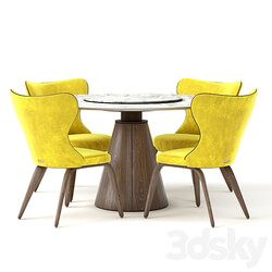 group with table apriori K 140 OM Table Chair 3D Models 3DSKY 