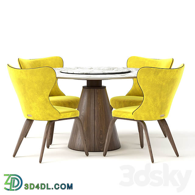 group with table apriori K 140 OM Table Chair 3D Models 3DSKY