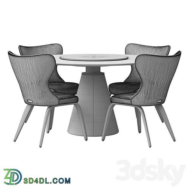 group with table apriori K 140 OM Table Chair 3D Models 3DSKY